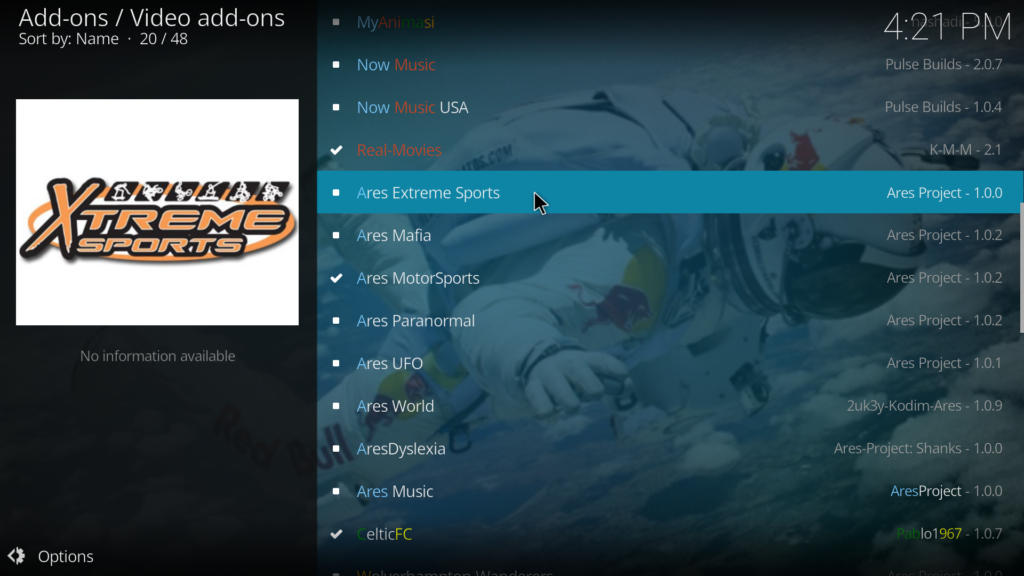 Kodi Extreme Sports Addon Download